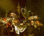 Abraham Hendrickz van Beyeren Banquet Still Life painting
